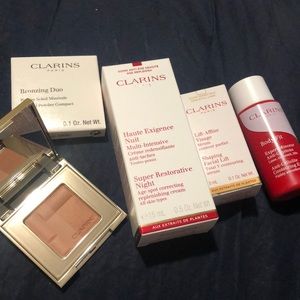 Clarins sample skin care set + bronzer